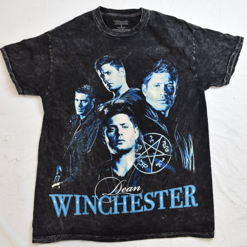 Supernatural Juniors Dean Winchester Collage Boyfriend Fit Shirt New Medium